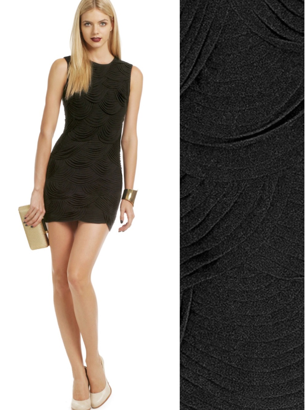 Robert Rodriguez 100% Silk Delicately Scalloped Black Cocktail Mini Dress 6 NWT